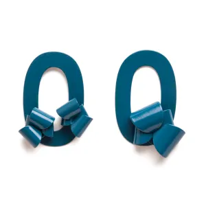 Bloom Earrings, Teal