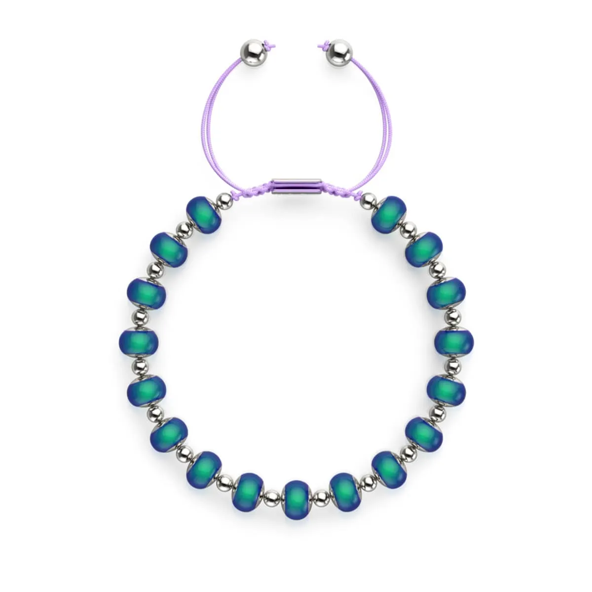 Chromata | Silver x Lilac | Mood Stone Charm Bracelet