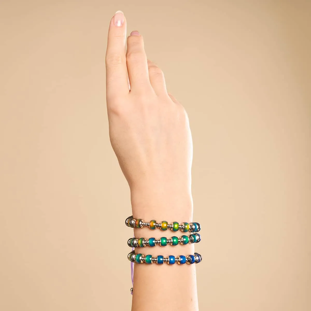 Chromata | Silver x Lilac | Mood Stone Charm Bracelet