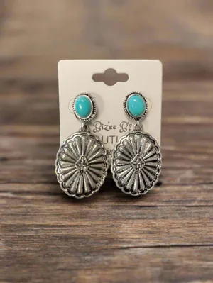 Concho Stone Earrings