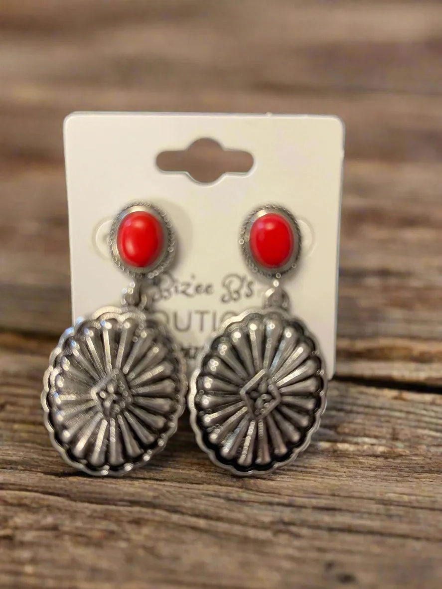 Concho Stone Earrings