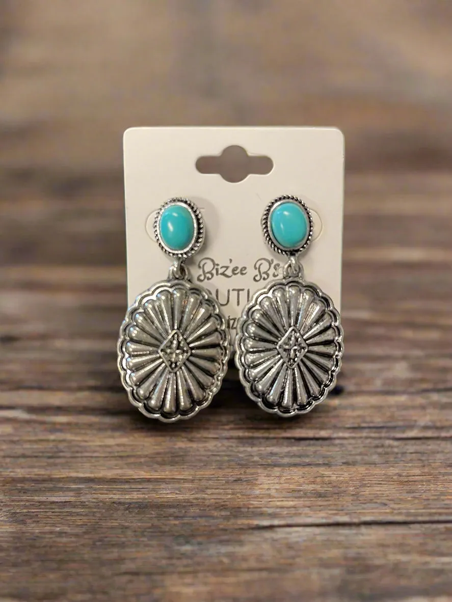 Concho Stone Earrings