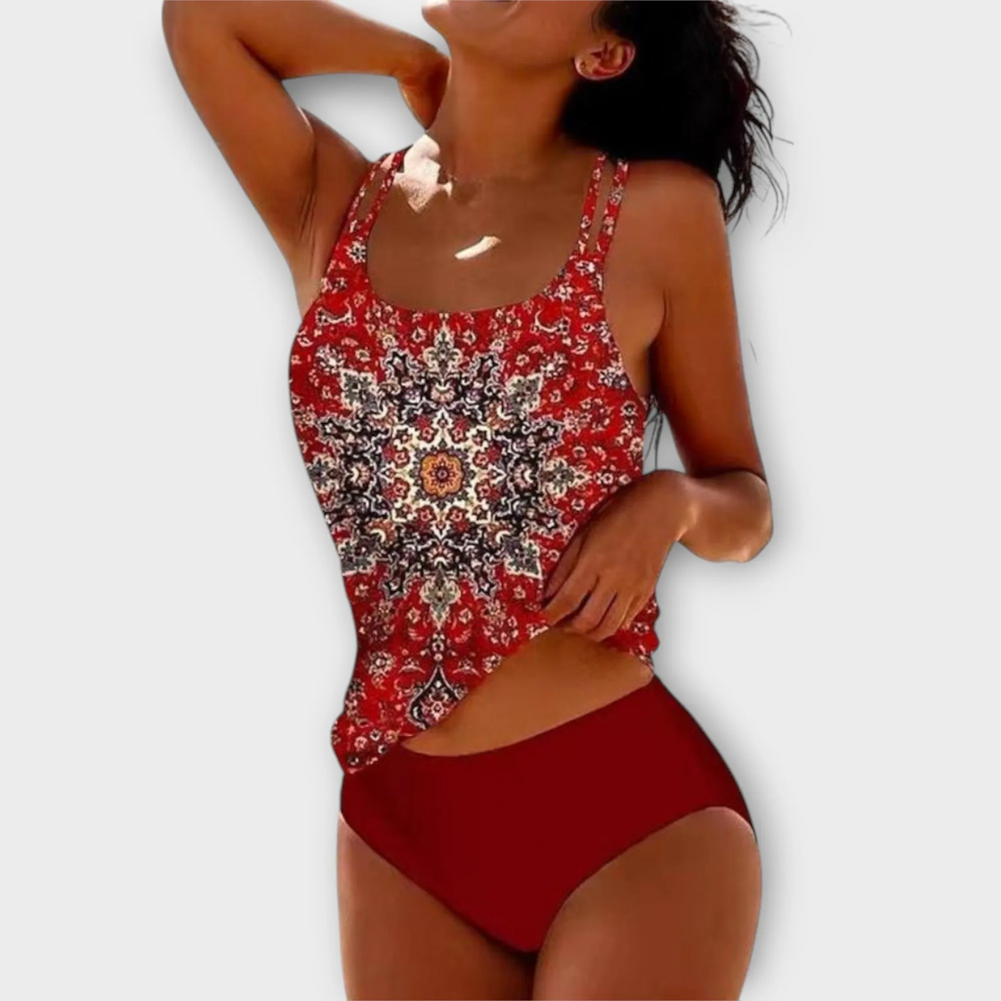 Elara Elegant Patterned Swimsuit