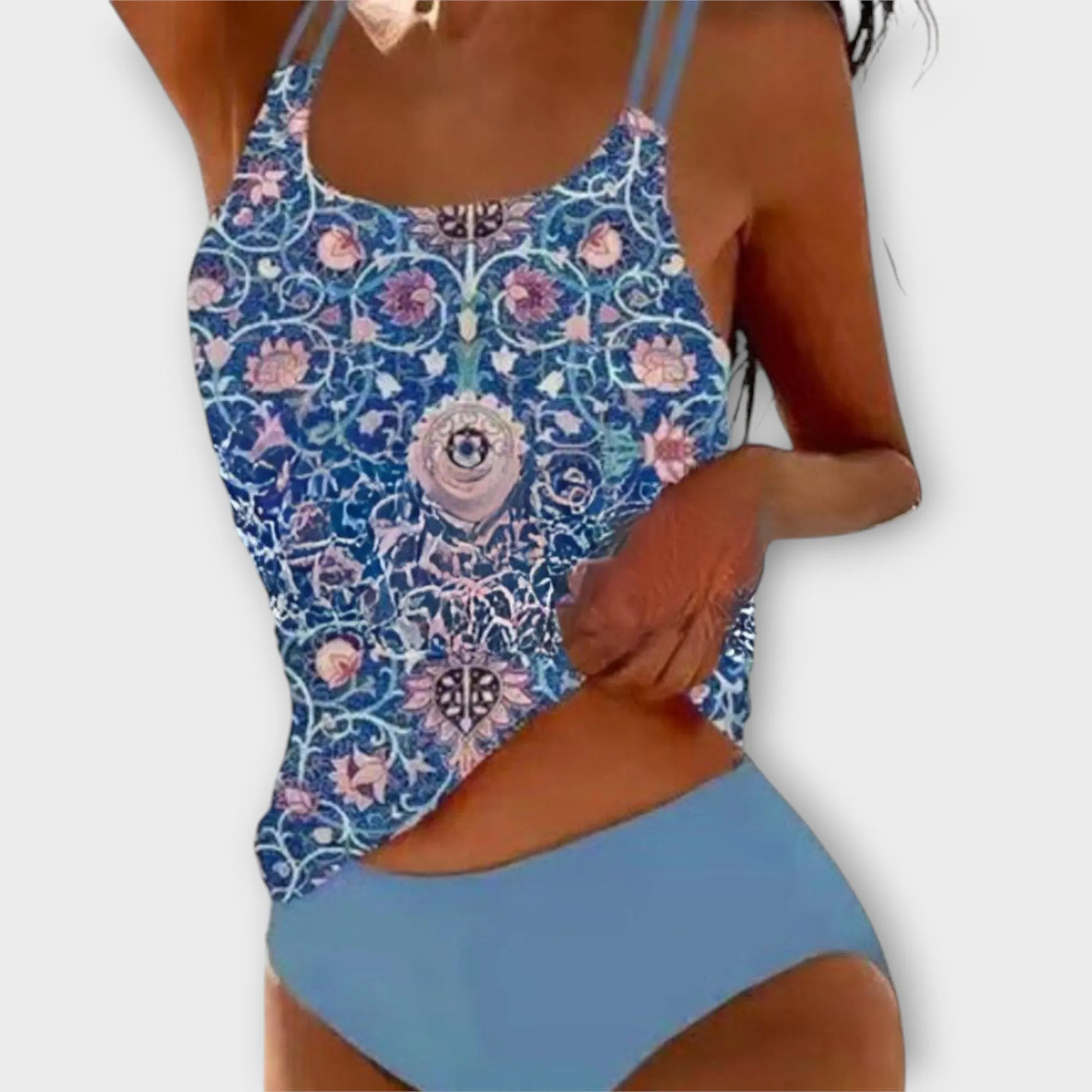 Elara Elegant Patterned Swimsuit