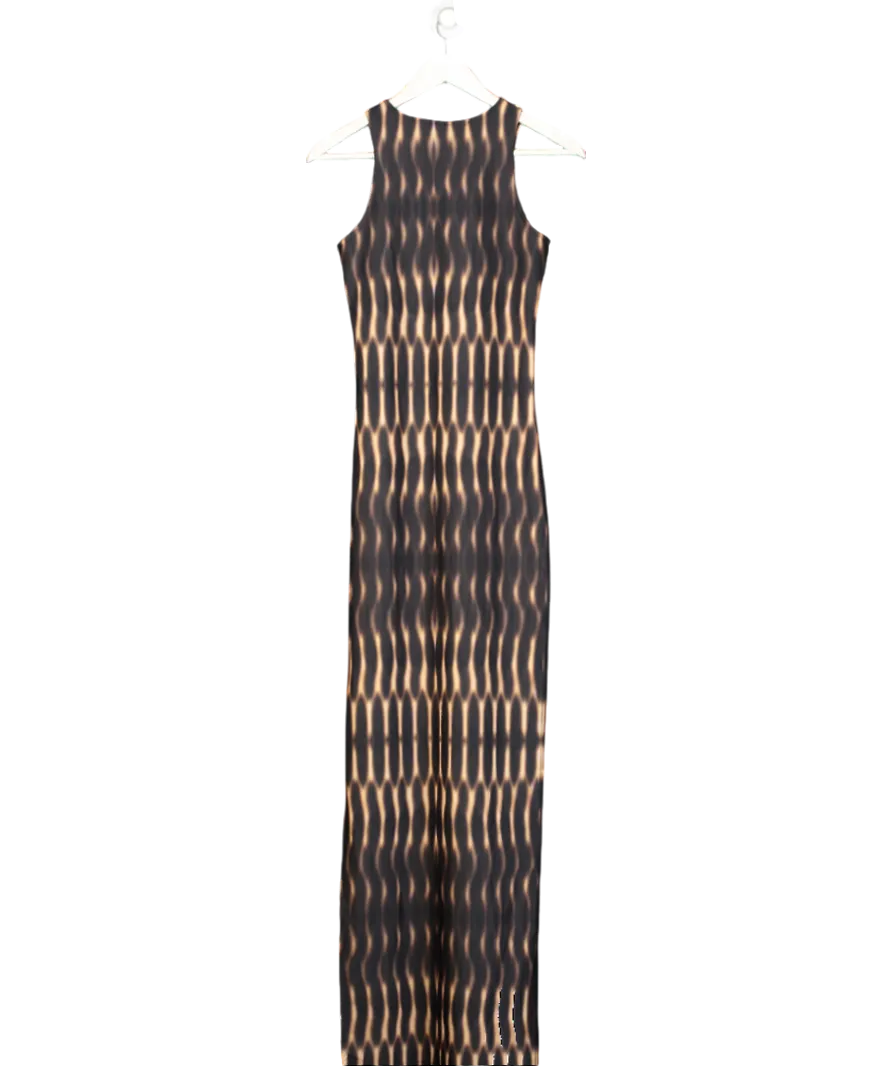 EZZ Black Abstract Patterned Dress UK S