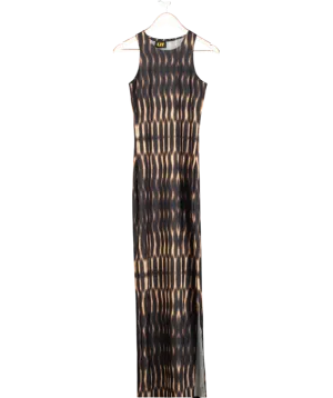 EZZ Black Abstract Patterned Dress UK S