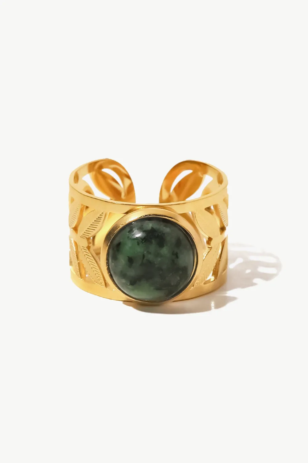 Fern Leaf Band 18k Gold Plated Ring