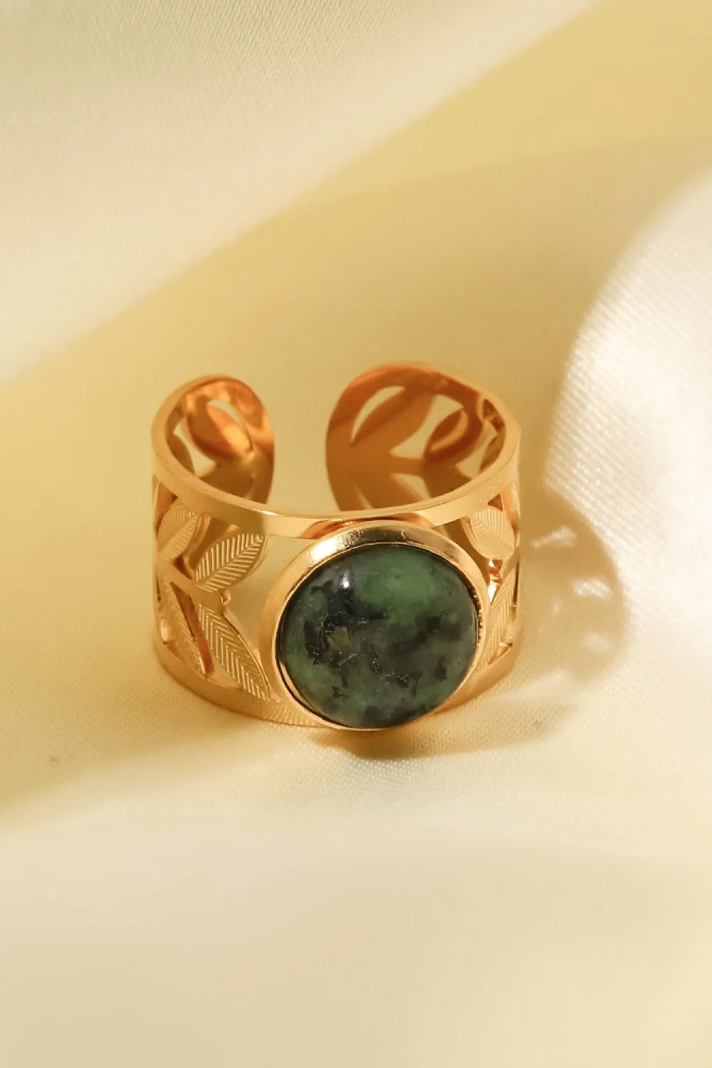 Fern Leaf Band 18k Gold Plated Ring