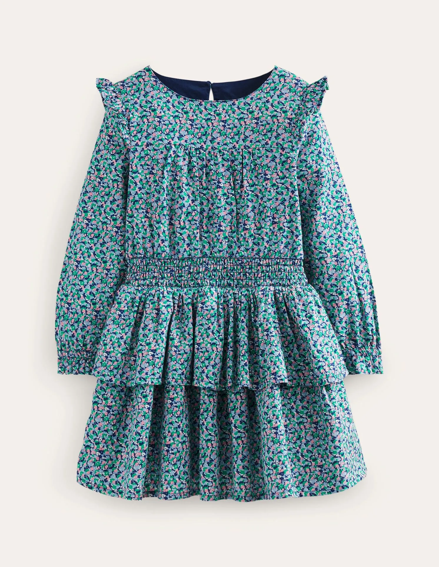 Frill Cotton Dress-Ditsy Floral