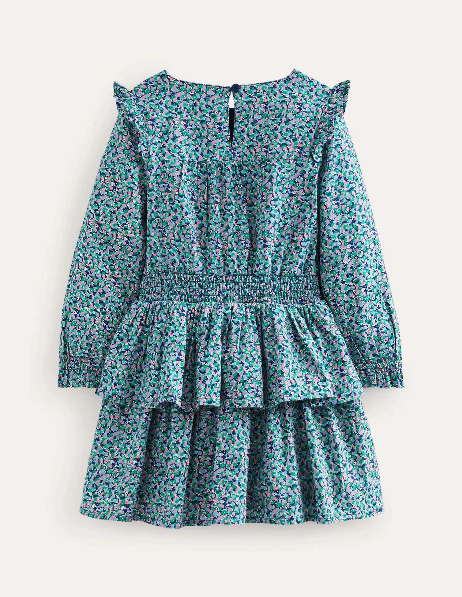 Frill Cotton Dress-Ditsy Floral
