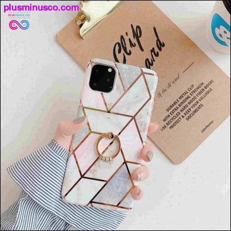 Geometric Marble iPhone Case Coque Holder For iPhone 11 Pro