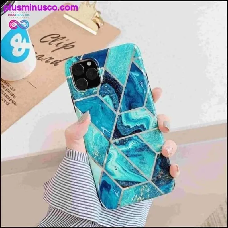 Geometric Marble iPhone Case Coque Holder For iPhone 11 Pro