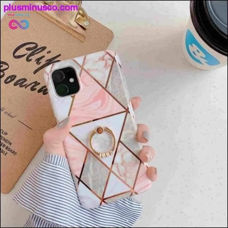 Geometric Marble iPhone Case Coque Holder For iPhone 11 Pro