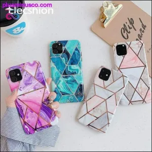 Geometric Marble iPhone Case Coque Holder For iPhone 11 Pro