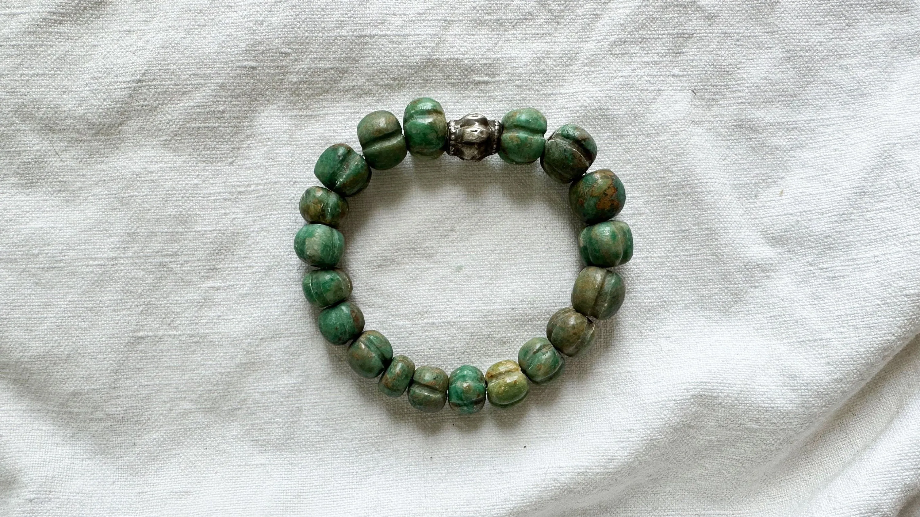 Guatemalita Beaded Bracelet. Sterling Silver. 2181