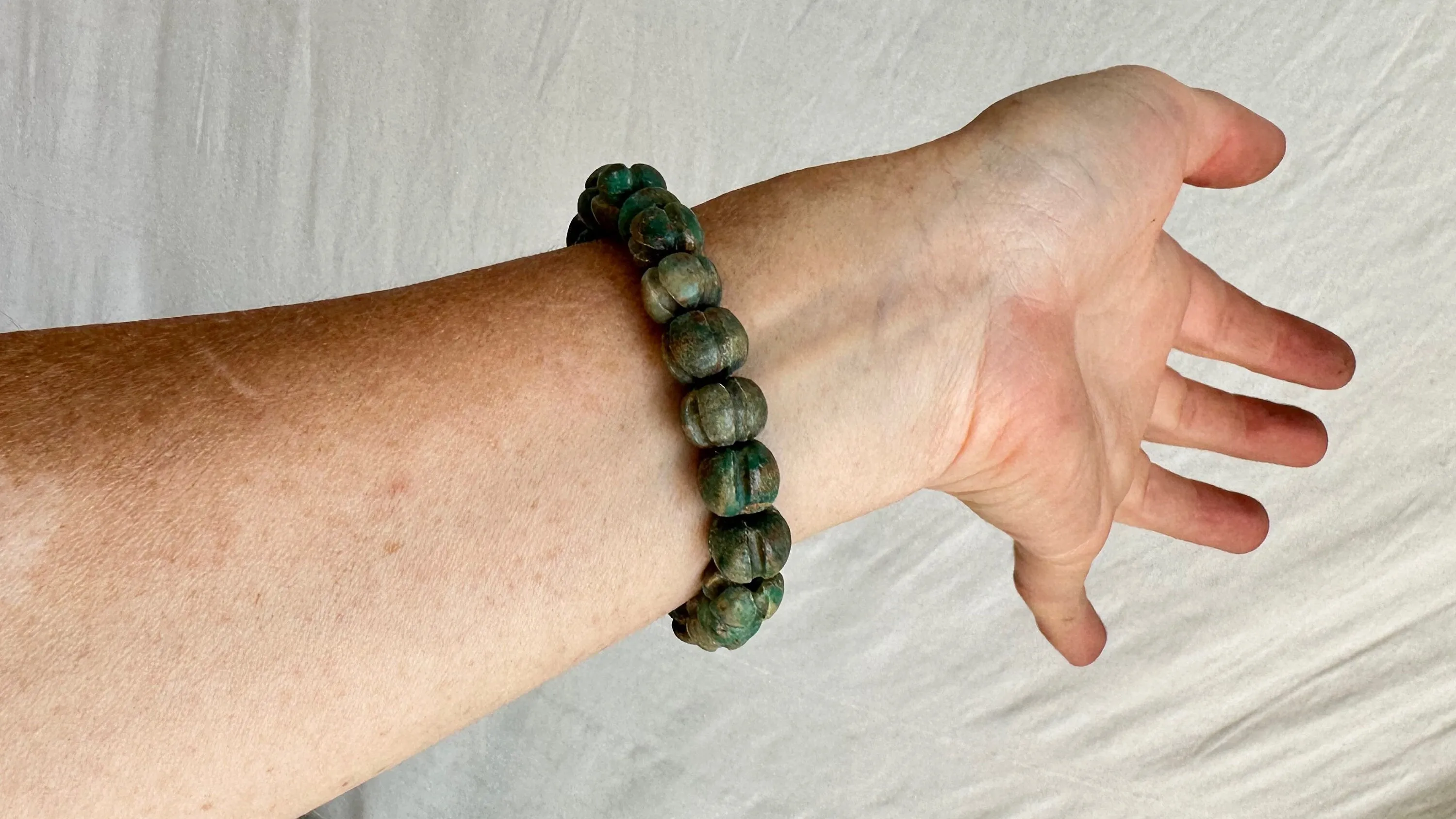 Guatemalita Beaded Bracelet. Sterling Silver. 2183