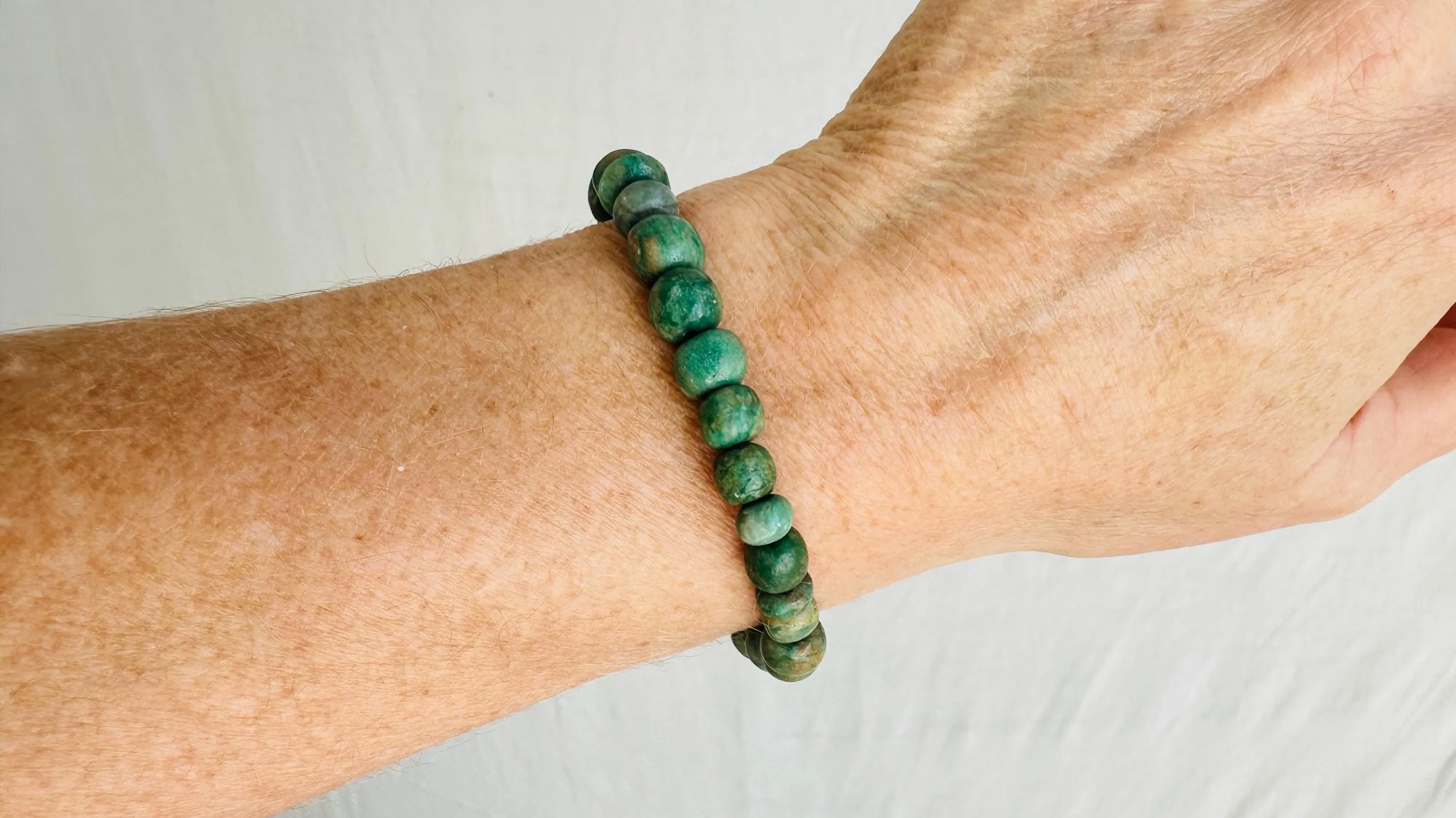 Guatemalita Beaded Bracelet. Sterling Silver. 2404