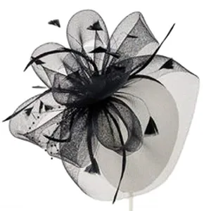 Halloween Tulle Black Feather Headband with Triangular Feathers