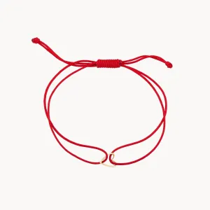 Hold Onto Me Heart Cord Bracelet (10K Gold)
