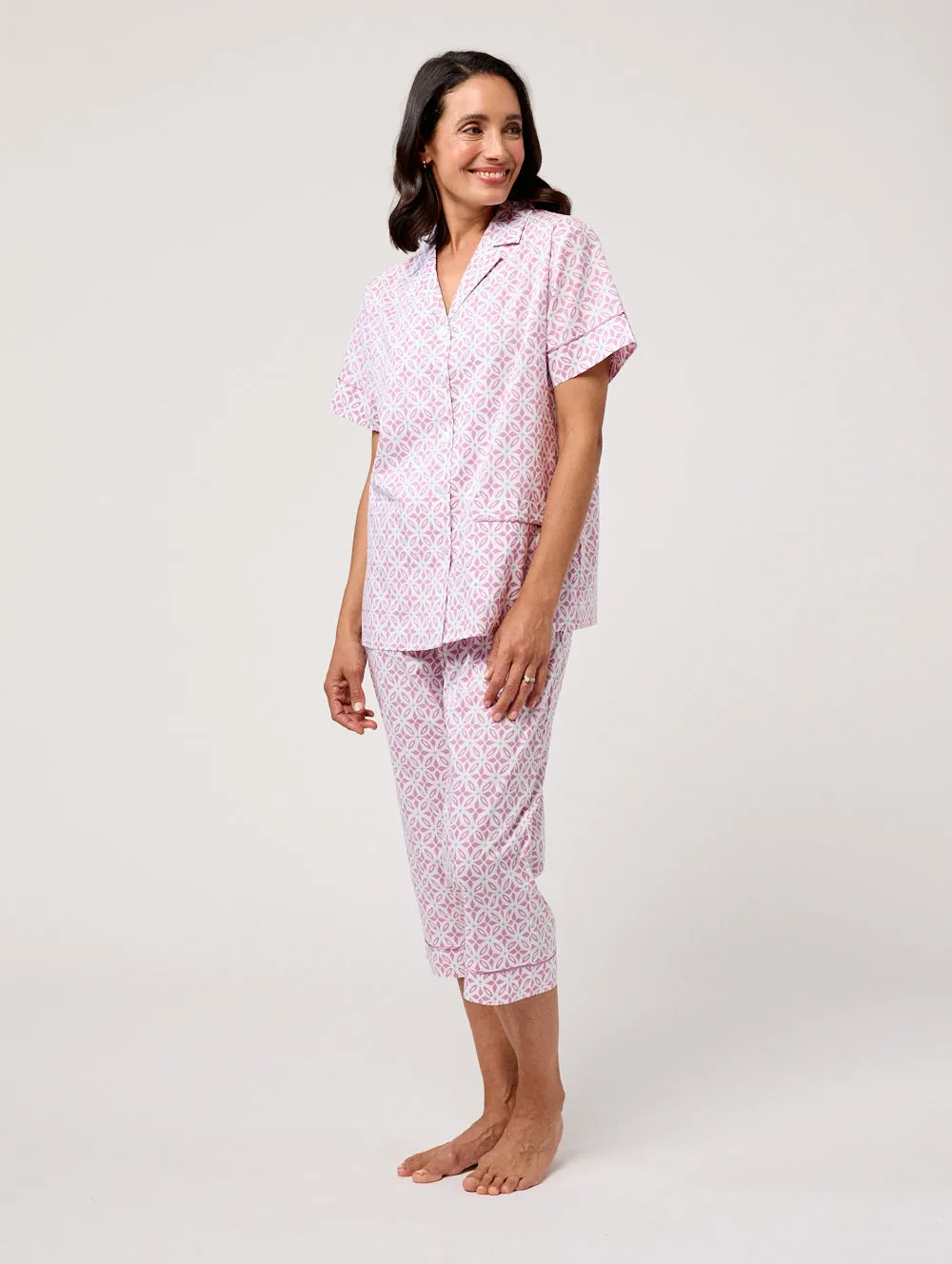 Jolina Short Sleeve 3/4 Pyjama Set