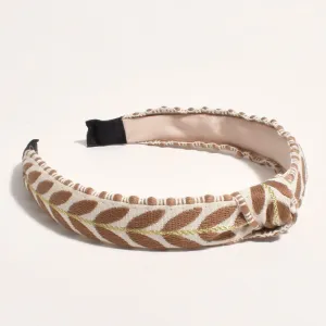 Leaf Pattern Headband (Tan)