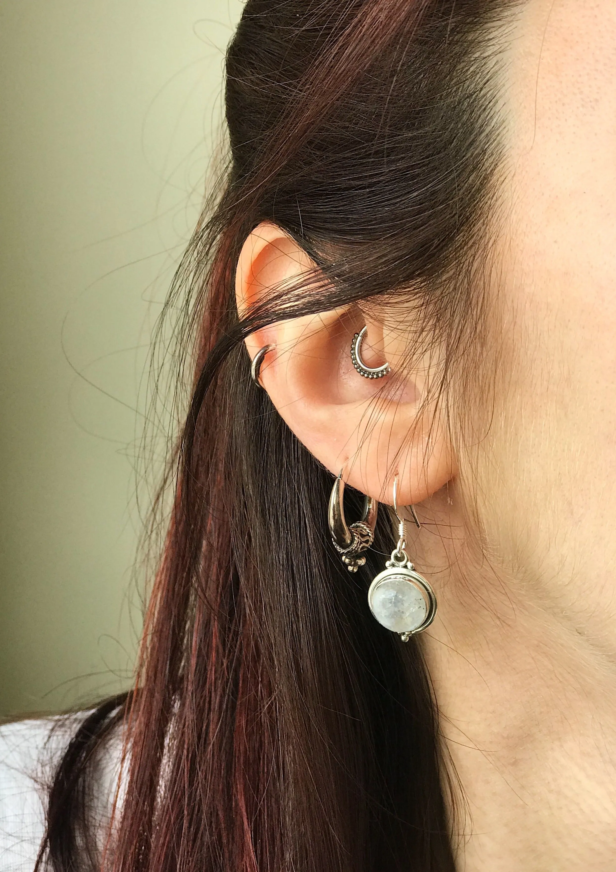 Moonstone Ari Dot Earrings