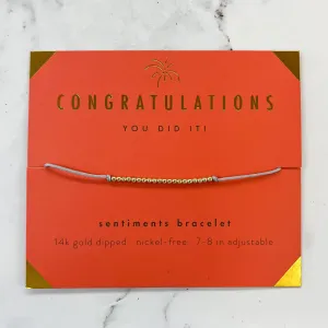 Sentiments Bracelet: Congratulations
