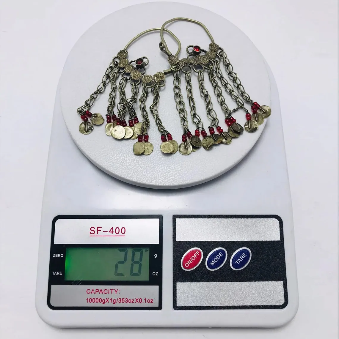 Tribal Antique Earrings With Long Tassels
